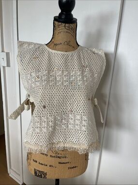 Ivory Crochet Lace Side-Tie Camisole